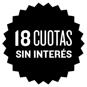 18 Cuotas sin interés 18 Cuotas sin interés